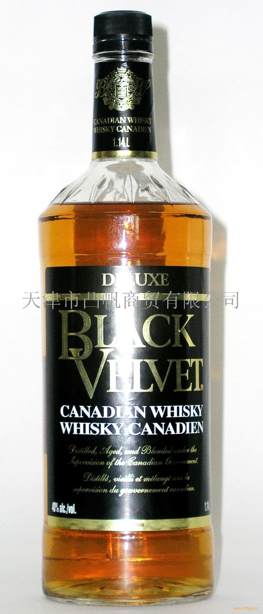 黑天绒威士忌1.14l,玉米,黑麦,谷物(加拿大)-天津市凸帆商贸有限公司